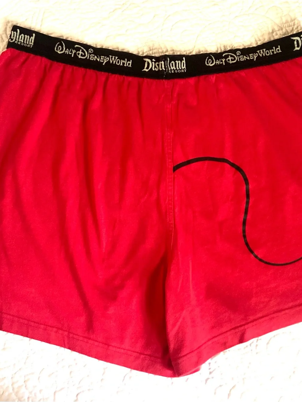Mickey Mouse XL 2 Pair Lounge Sleep Pajama Red Boxer Style Shorts